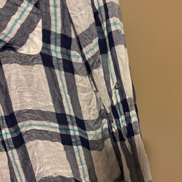 Hester & Orchard Navy and White Plaid Long Sleeve Shirt - Picture 5 of 6